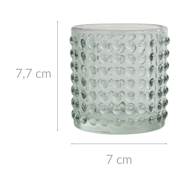Świecznik z wypukłym wzorem ARTY, Ø 7 cm