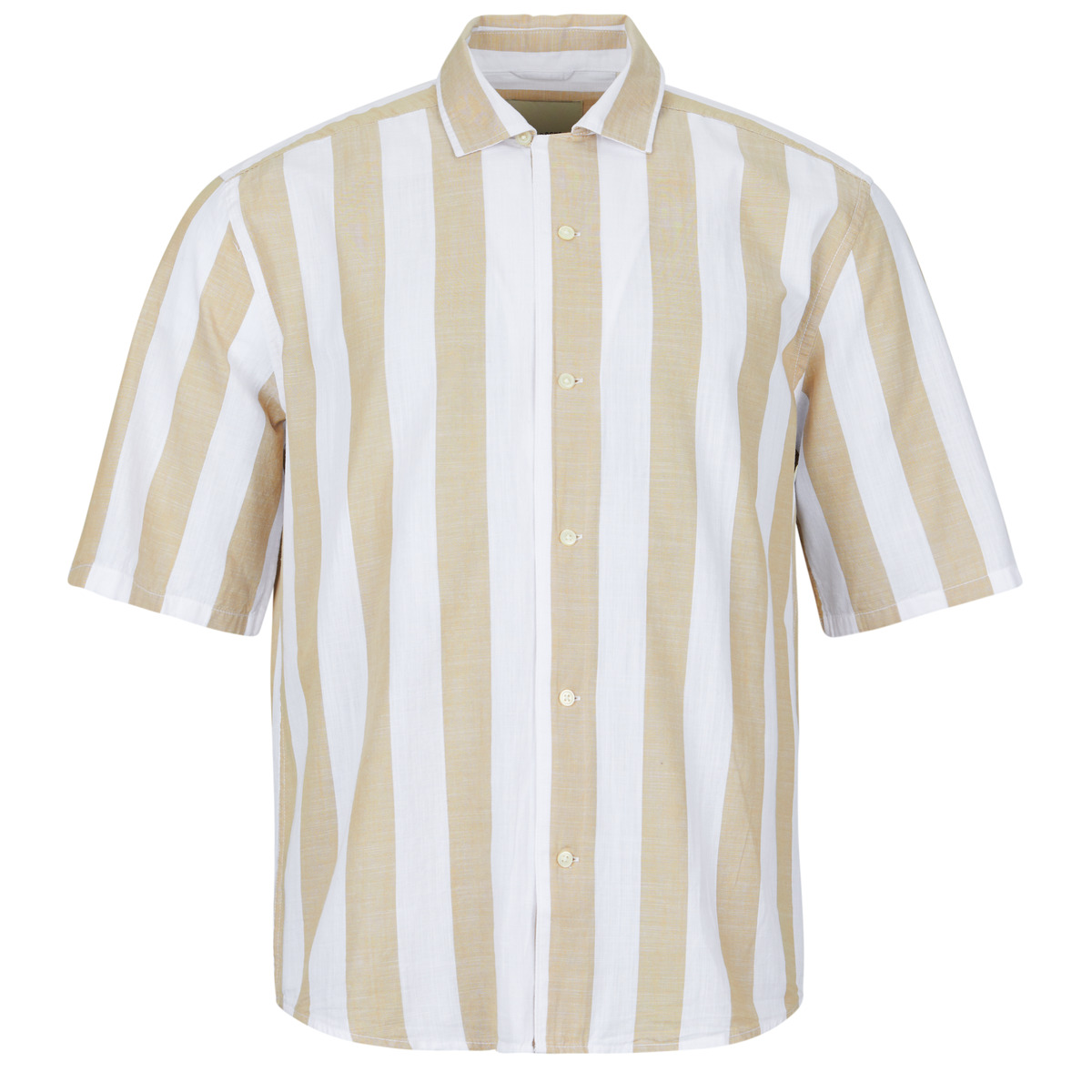 Only & Sons  - ONSTES RLX CTN SLUB STRIPE - White
