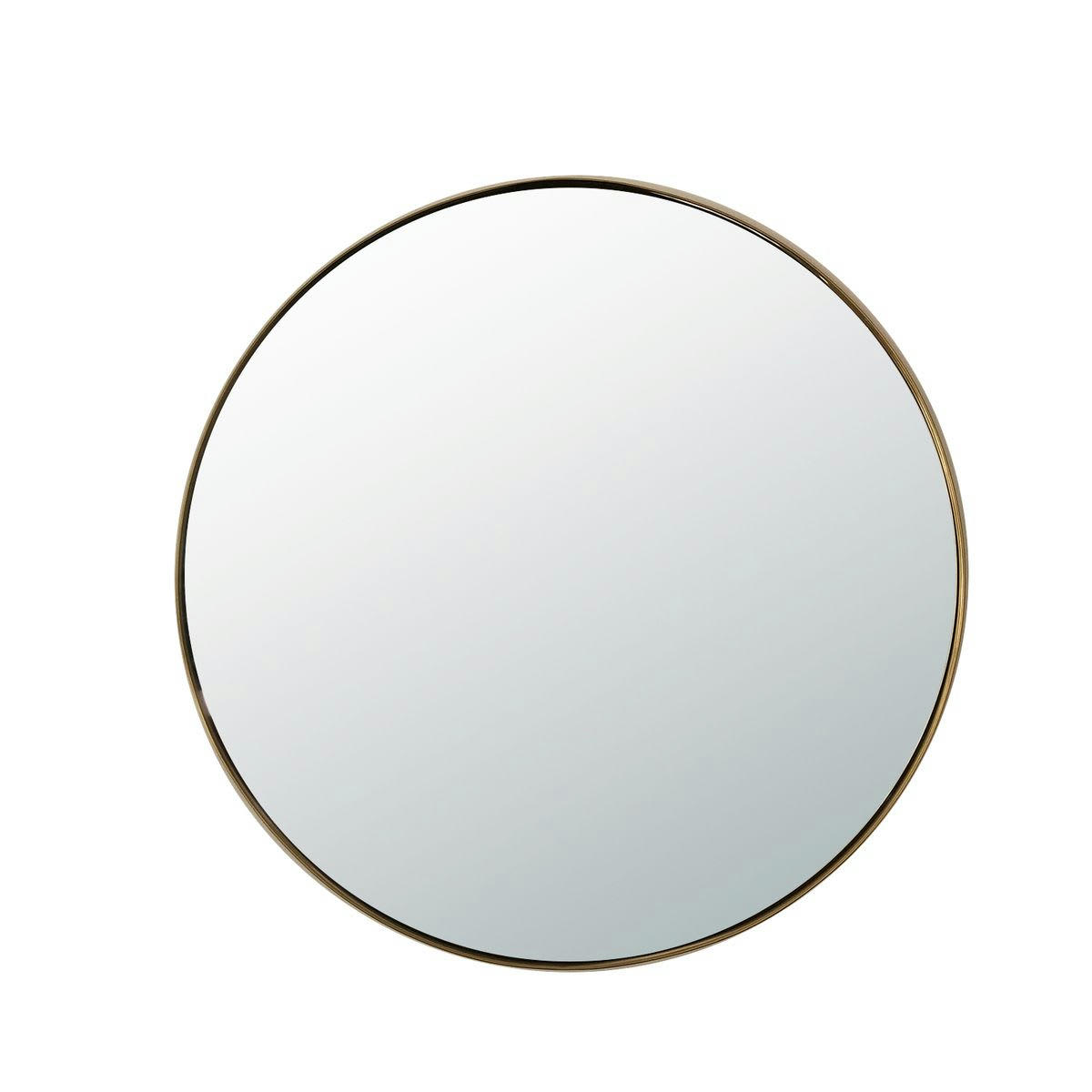 - Miroir rond en laiton -40.000x0.000 cm - Or - Métal