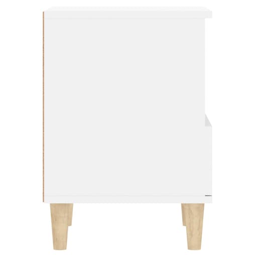NNEVL Bedside Cabinet White 40x35x50 cm