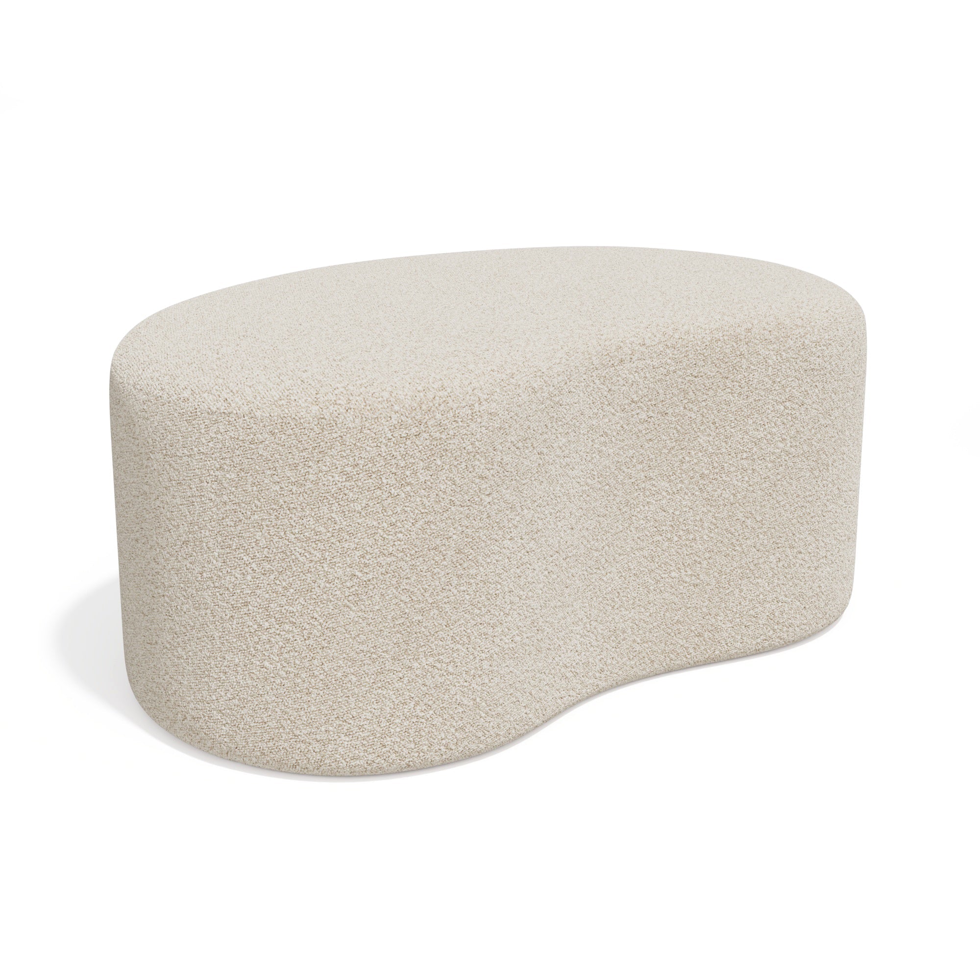 Sia Home - Poef DUNE - Bouclette stof - Crème - 80cm