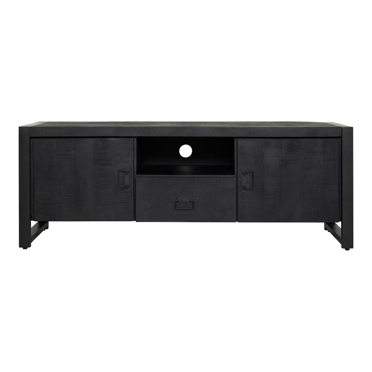 StarFurn Tv-meubel Boaz - Rechthoek Zwart Hout - 150x45x55cm