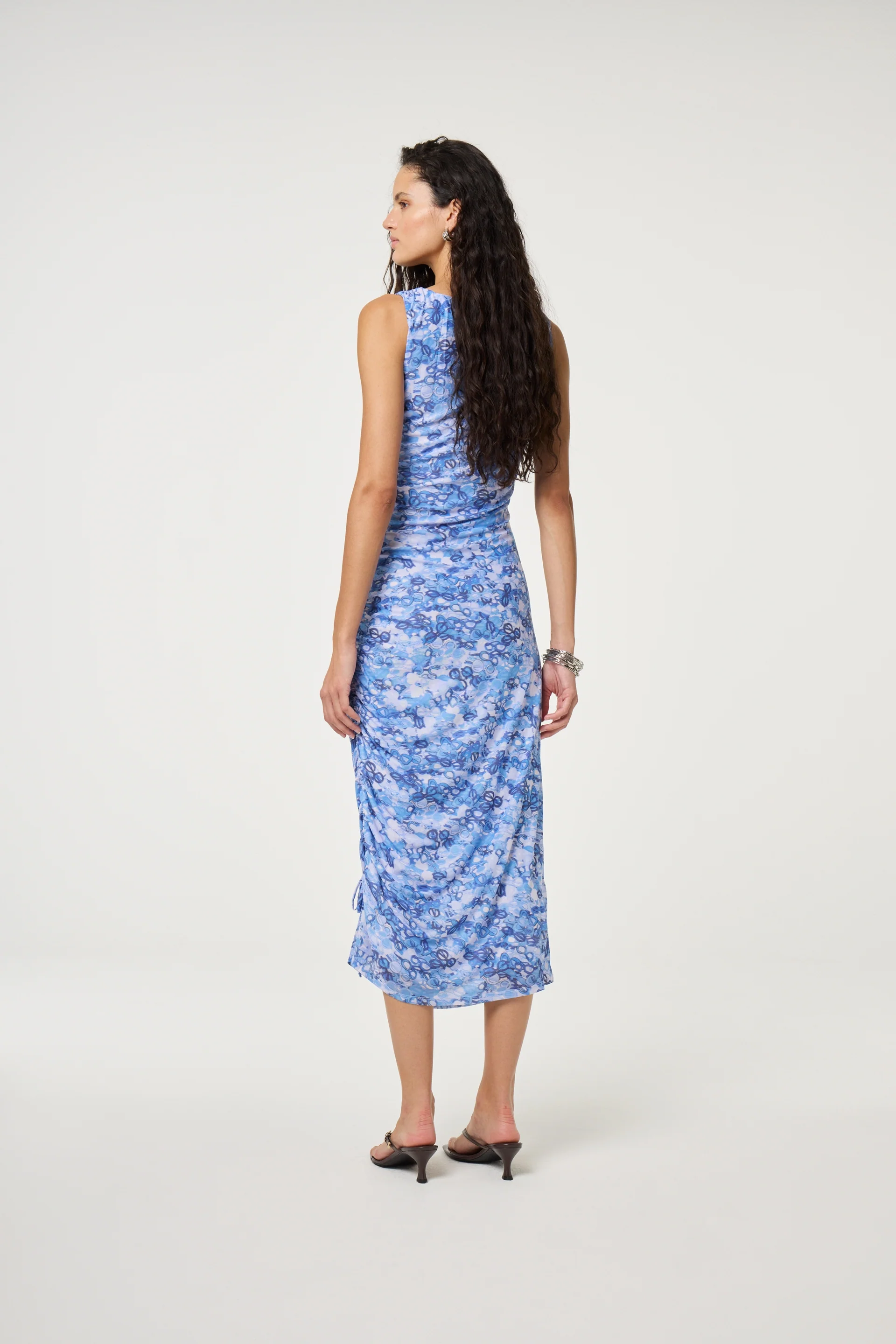 Zina dress | Blue/Cosy White