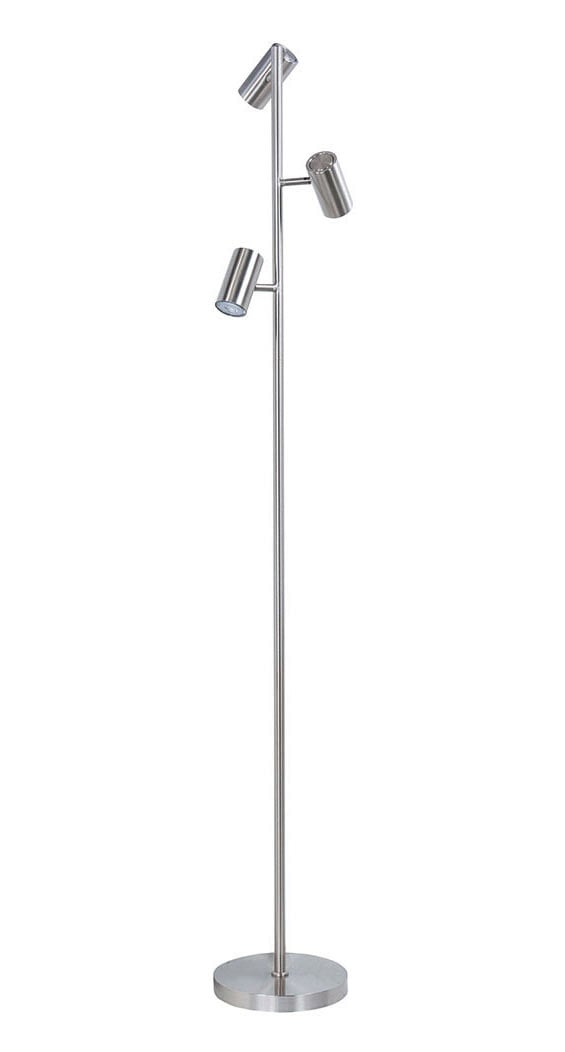 Highlight vloerlamp Burgos - 3 lichts - 23 x 160  cm - mat-chroom