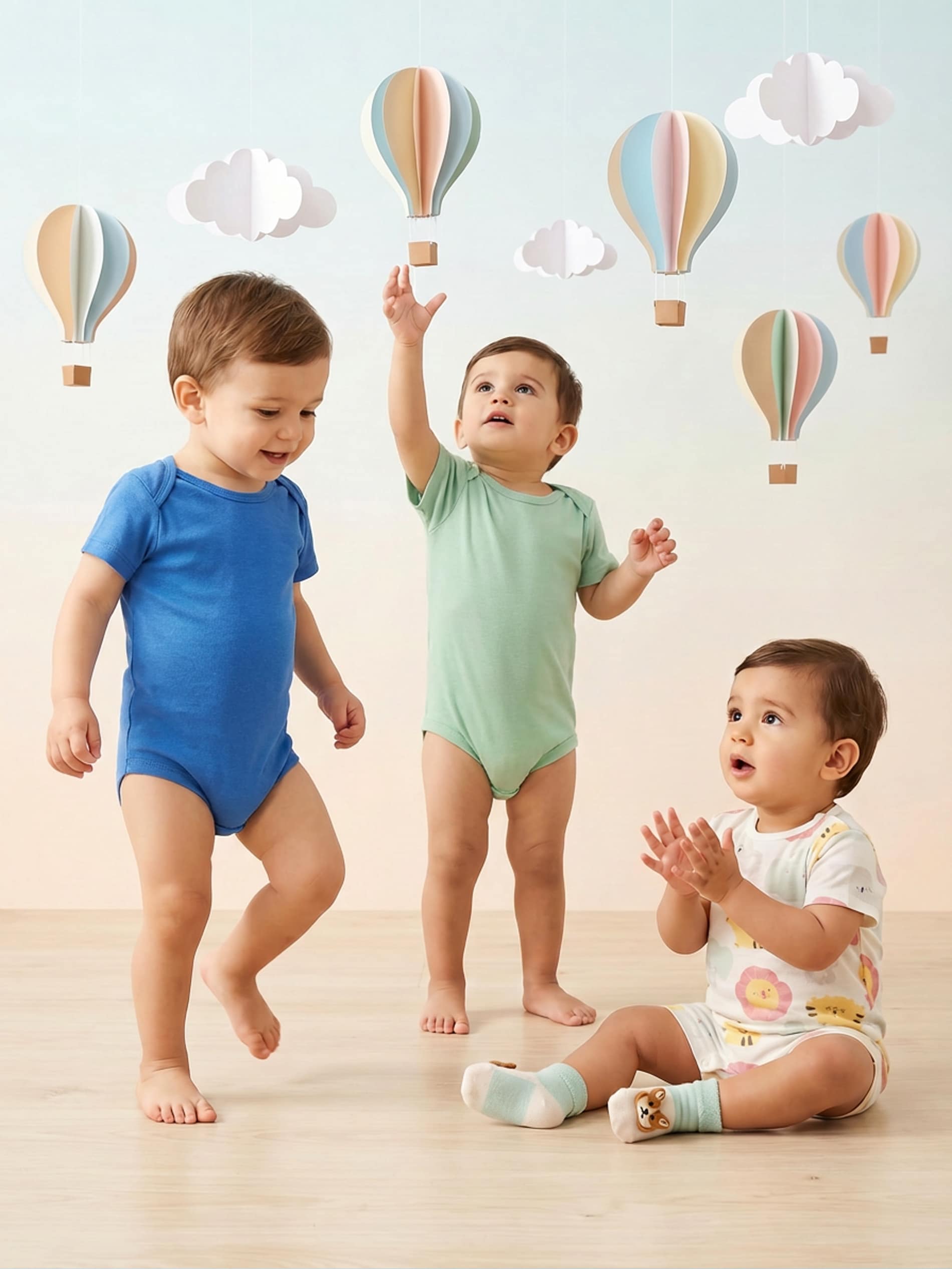 Bawełniane rampersy 4 pack
