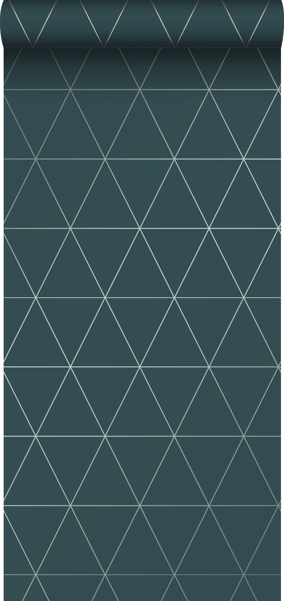 Origin Wallcoverings behang grafische driehoeken blauw - 53 cm x 10.05 m - 347715