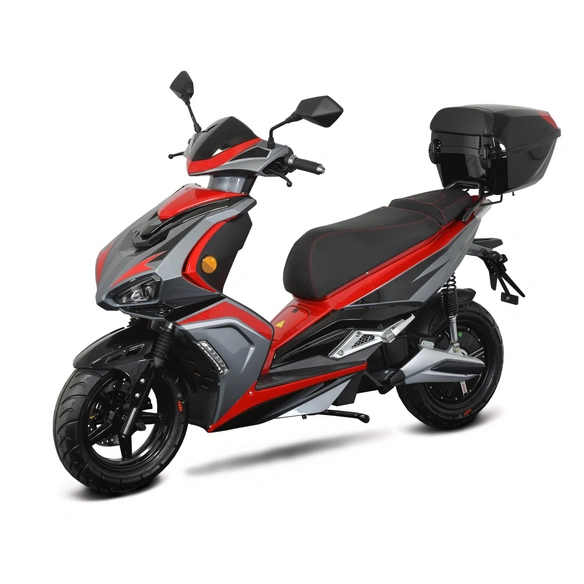 Elektroroller »eStriker«, 25 km/h, schwarz-rot, inkl. Topcase