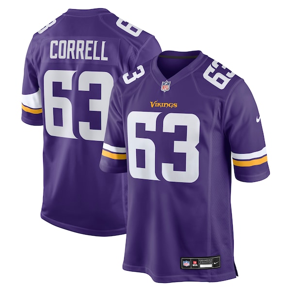 Zeke Correll Minnesota Vikings Nike Team Game Jersey -  Purple