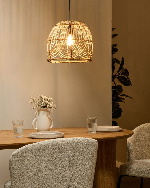 Lampa wisząca POSTRERO Rattan Naturalny