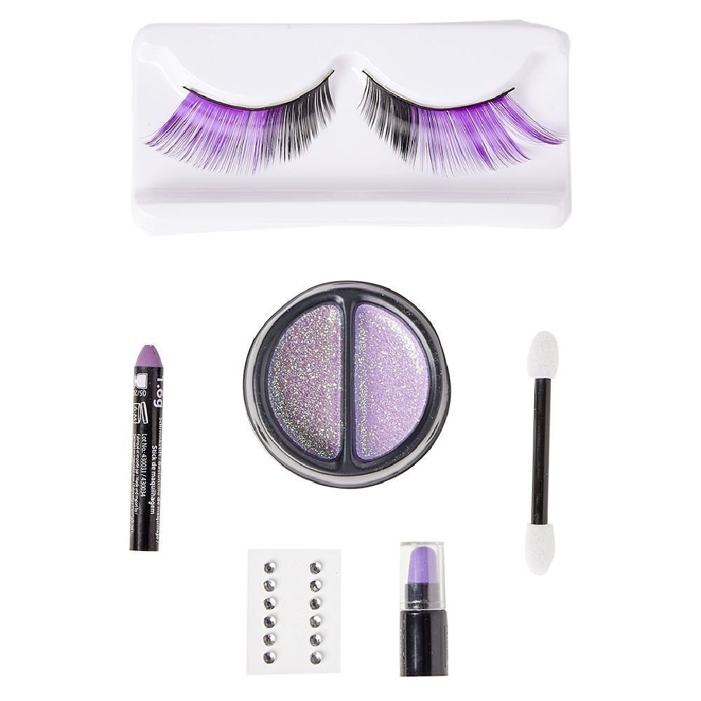Maquillage de sorcier violet
