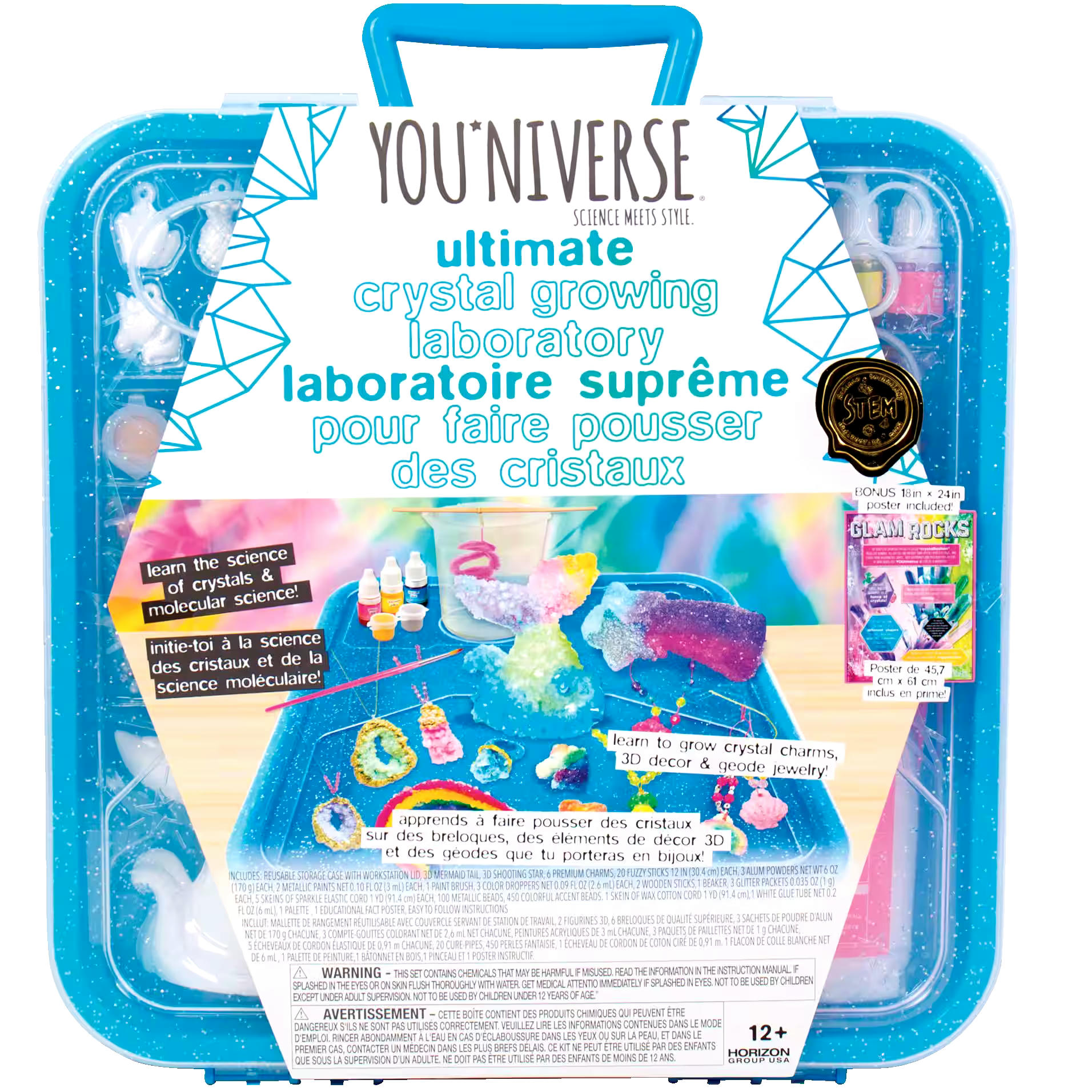 You*Niverse Ultimate Crystal Growing Laboratory Kit For Science & Learning, Ages 12+