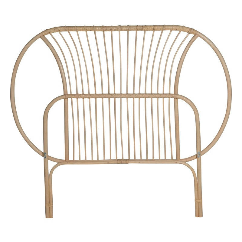 - Tête de lit double en rotin arrondie