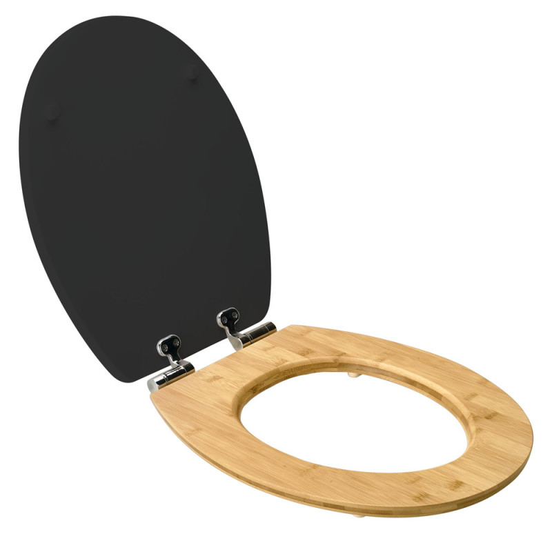 Abattant de toilette Diplomat Black Bamboo noir WIRQUIN