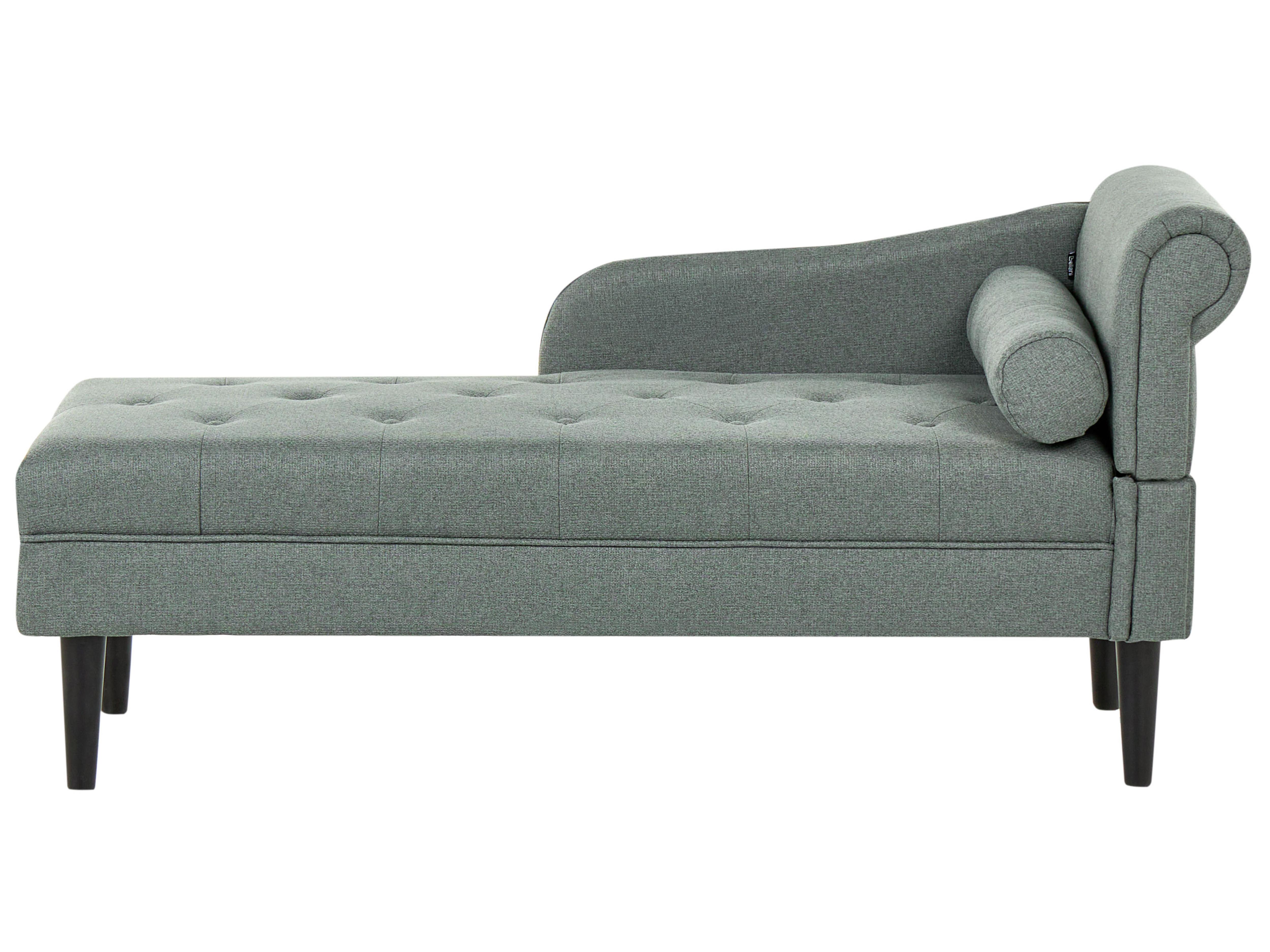 Left-Hand Chaise Longue YVOIRE Fabric Green