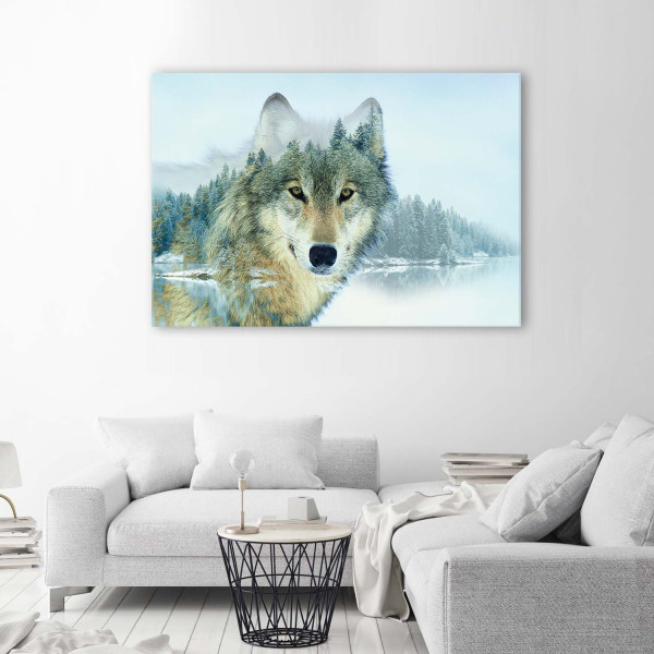 Feeby Obraz na płótnie, Wilk na tle gór 60x40