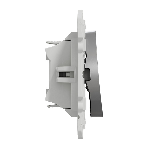 Interrupteur va-et-vient 10A à vis Schneider Electric Odace aluminium