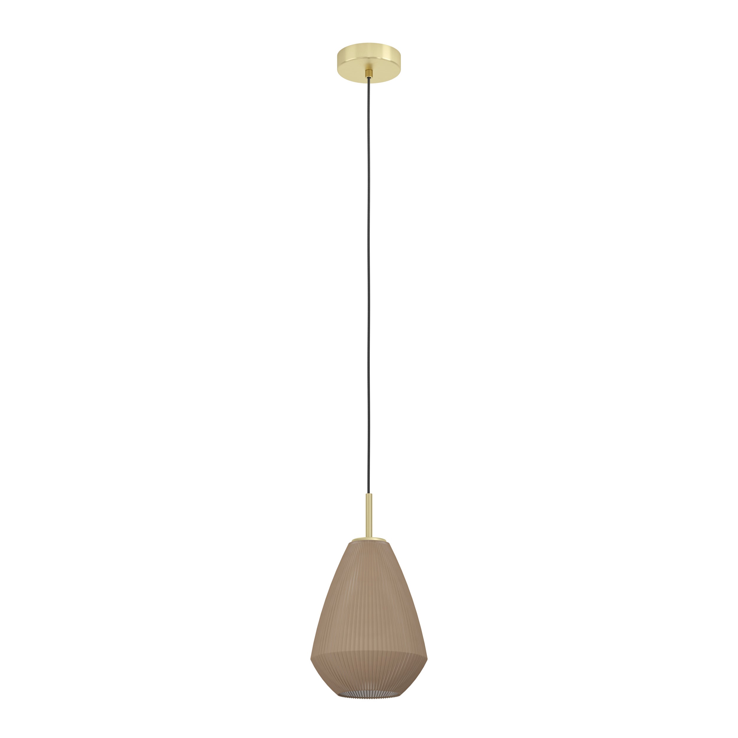 EGLO hanglamp Caprarola - e27 - ø 20 cm - zand/koper - satijn glas