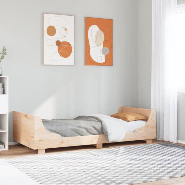 Rama łóżka bez materaca 75x190 cm lite drewno sosnowe