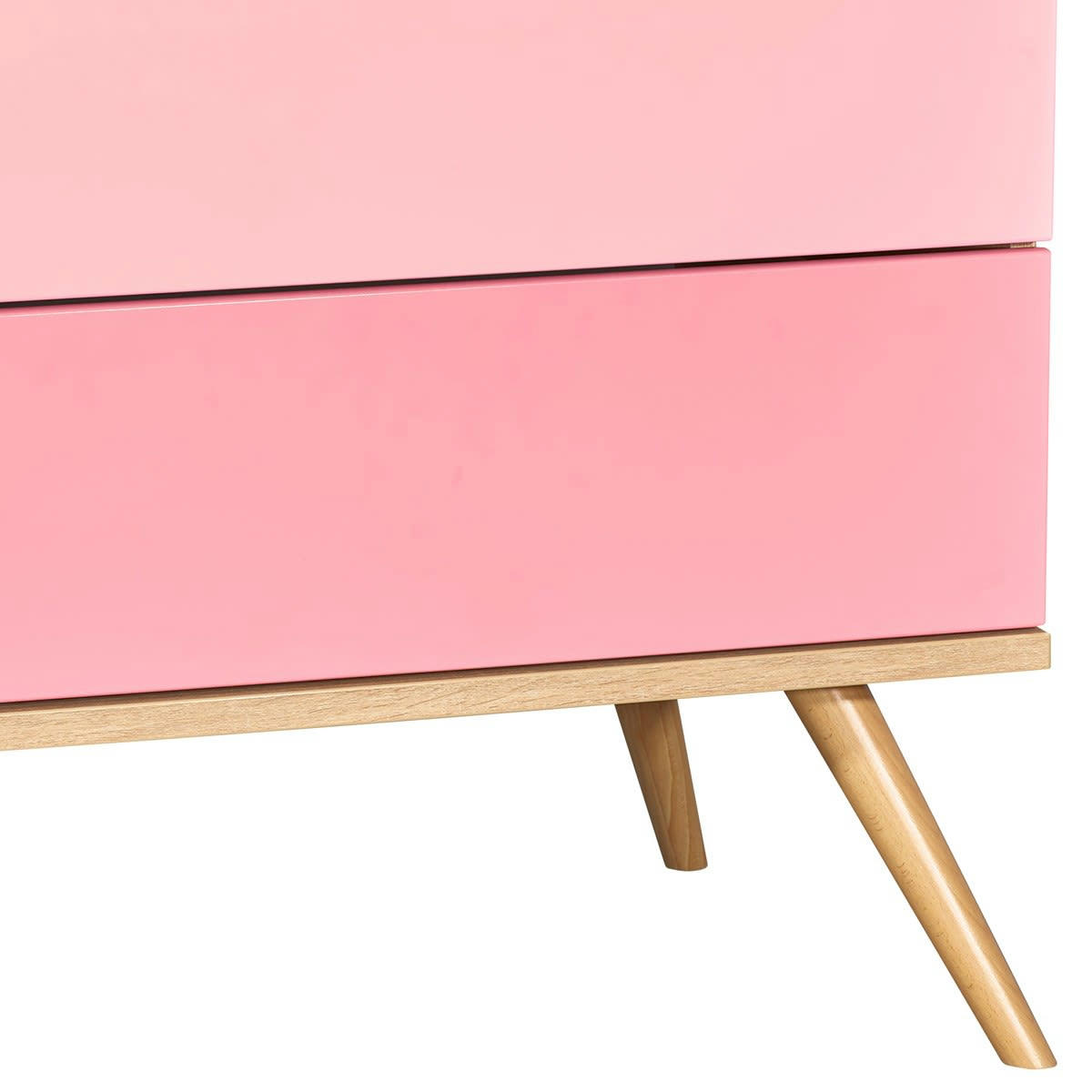 SEVENTIES - Commode 1 porte 3 tiroirs en bois