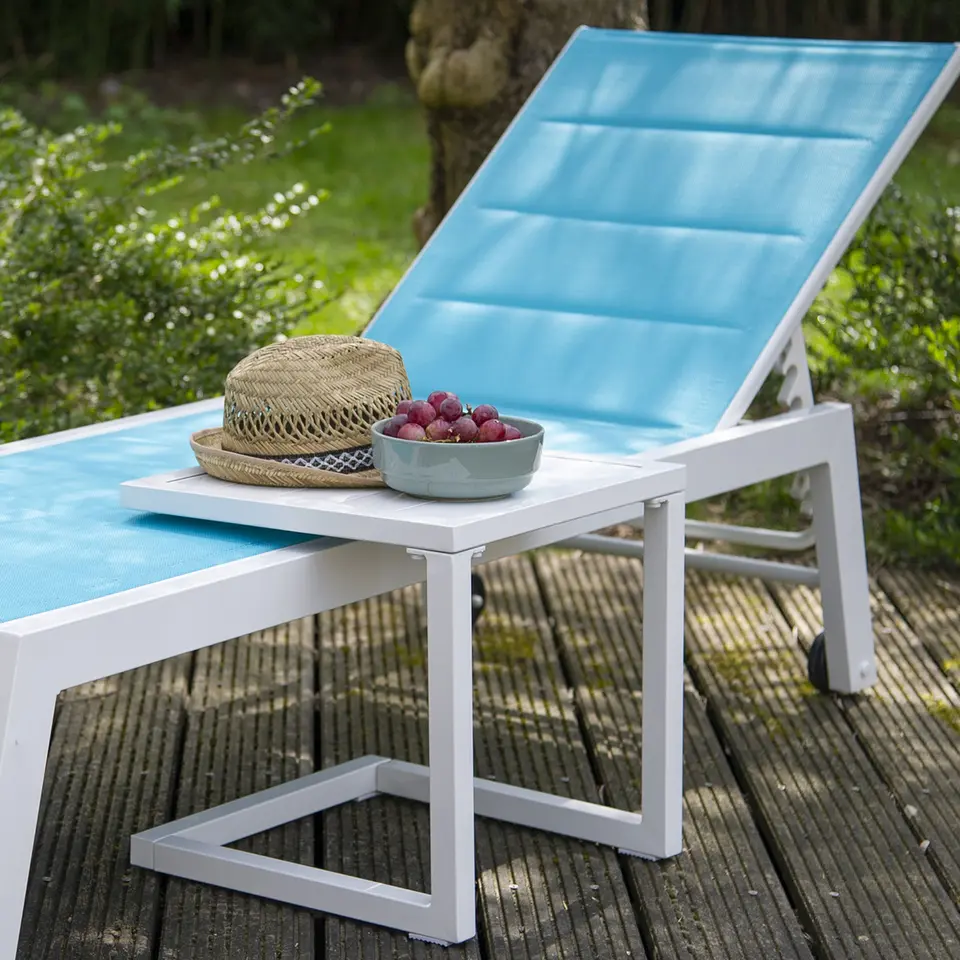 Happy Garden Bijzettafel BARBADOS - Wit - Aluminium