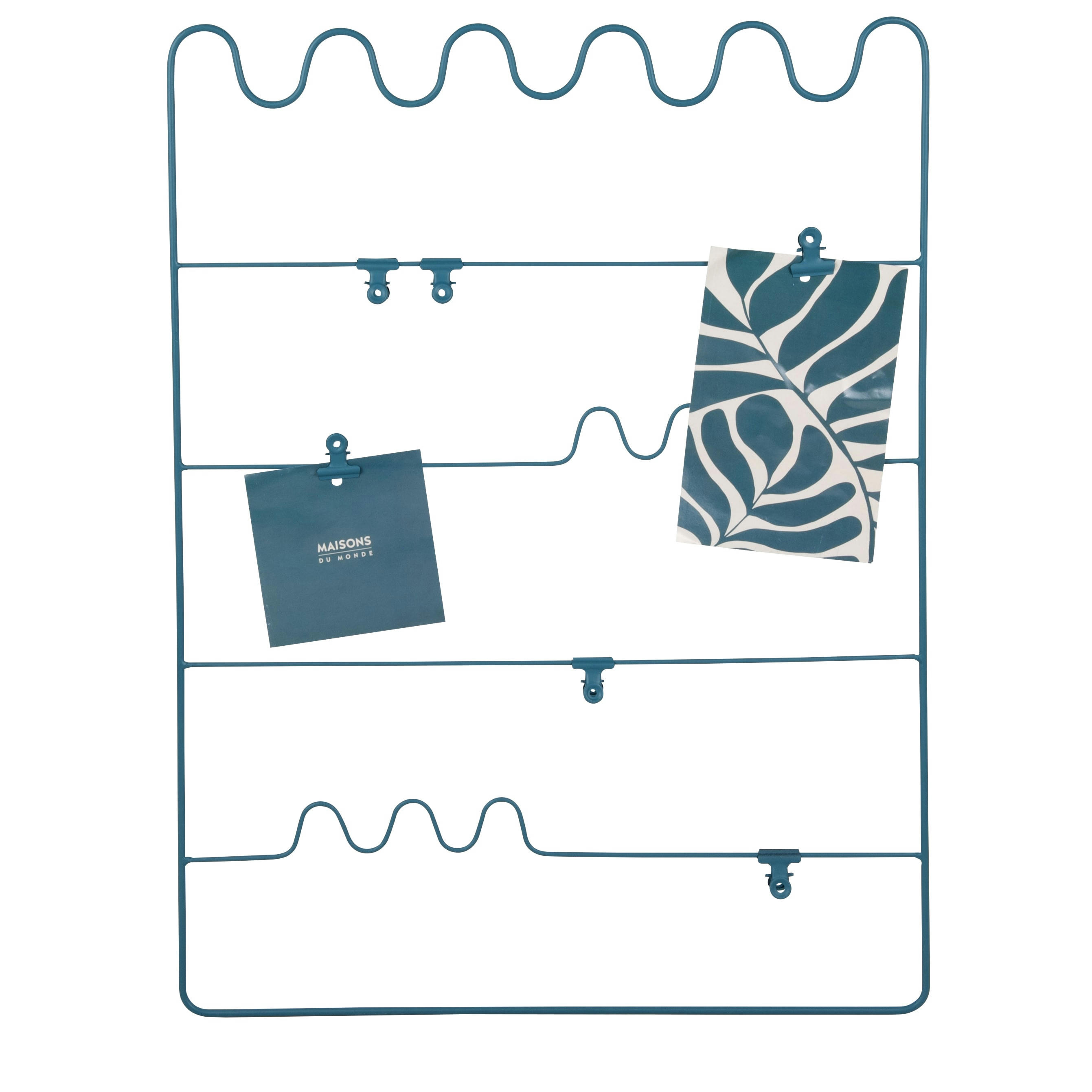 CIBOLA - Pêle-mêle en métal filaire bleu 38x50