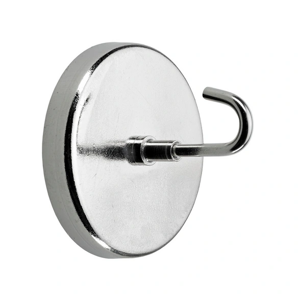 Magnethaken, Ø 51 mm, Stahl, vernickelt