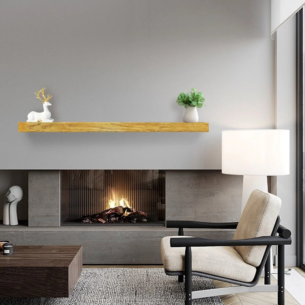 60-In Fireplace Mantel Shelf Wall Mounted - Farmhouse Floating Shelves