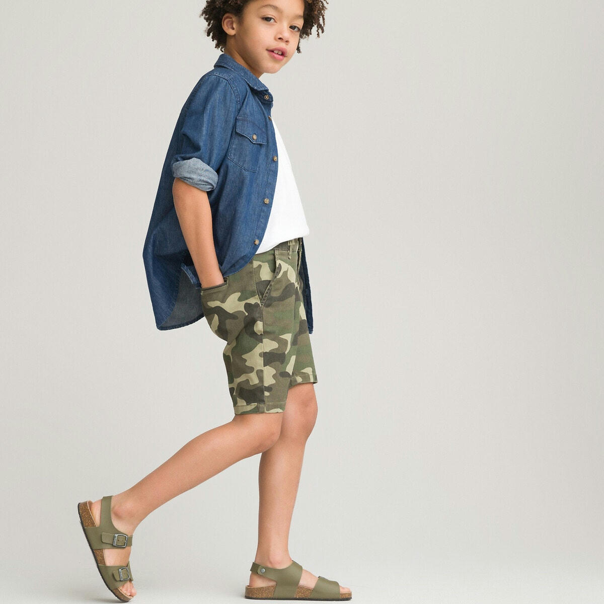Bermuda chino imprimé camouflage