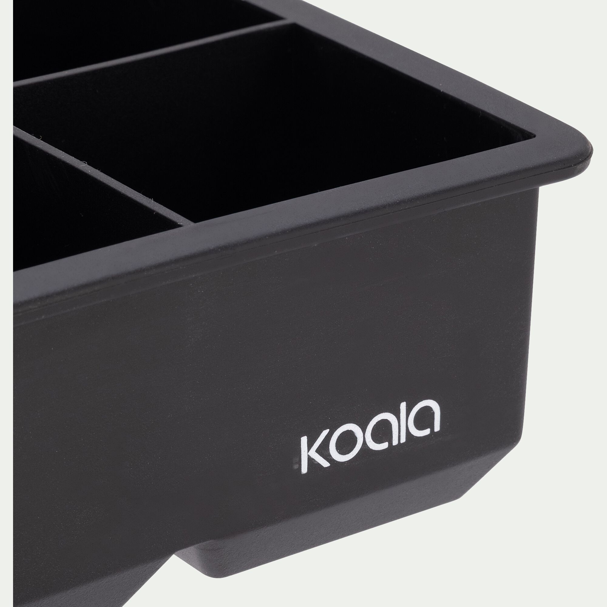 KOALA - Moule pour 6 glaçons carrés en silicone - noir