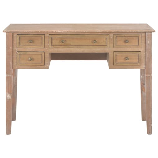 NNEVL Writing Desk Brown 109.5x45x77.5 cm Wood