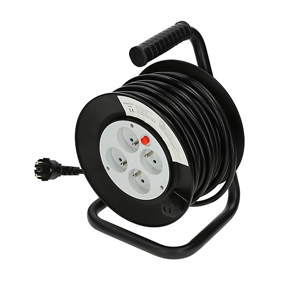 Enrouleur électrique 25m H05VV-F 3G 1,5mm2 - HANGER - 600002