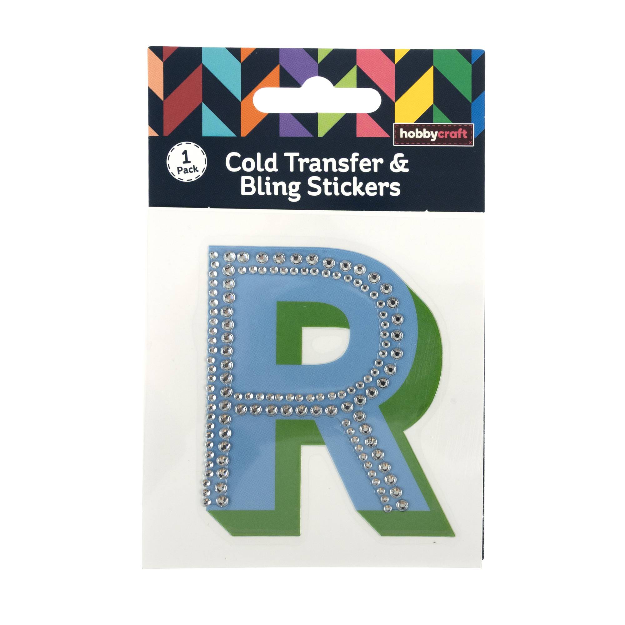 Cold Transfer and Bling Letter R Sticker Set