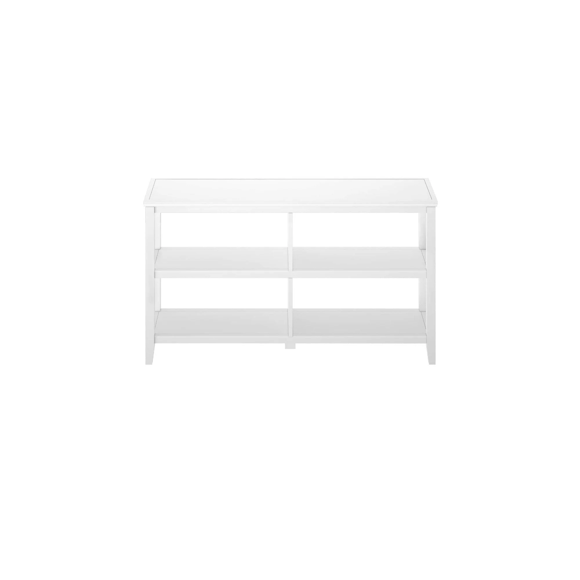 54 White Solid 2-Tier Low Horizontal Bookcase