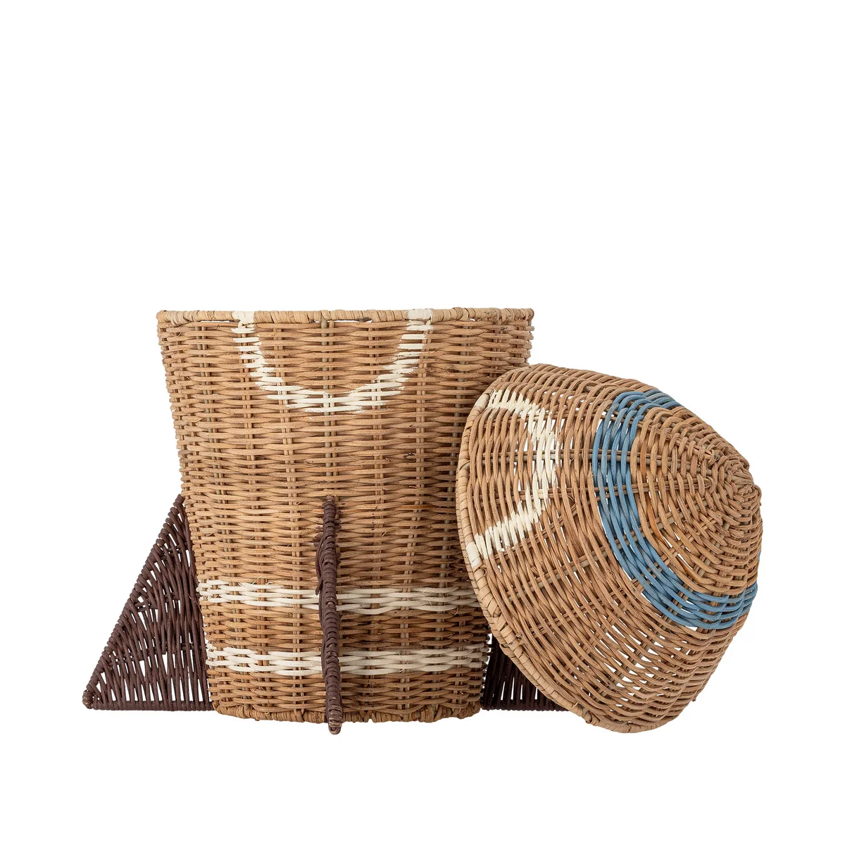 Bloomingville Mini - Space Korb mit Deckel, H 35 cm, Rattan natur