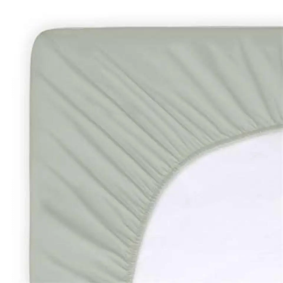 Byrklund - Hoeslaken Katoen - 90x200 cm - Grijsgroen