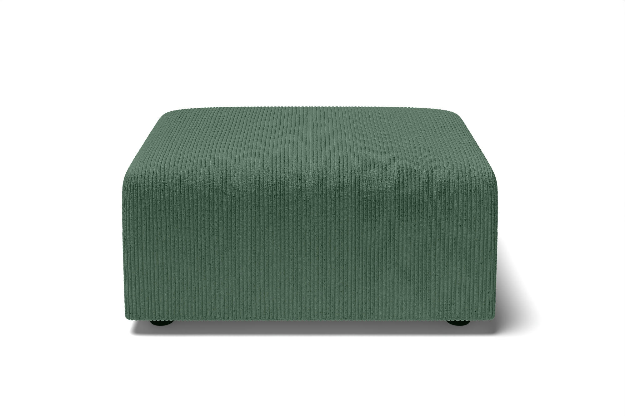 MILO - Pouf carré en velours côtelé   vert