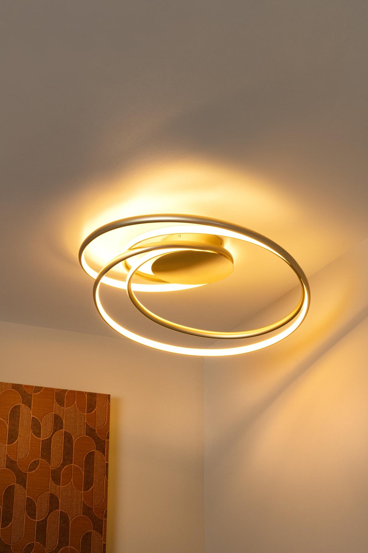 Lucide plafonnière SARDANA - Geïntegreerde LED - Mat Goud / Messing