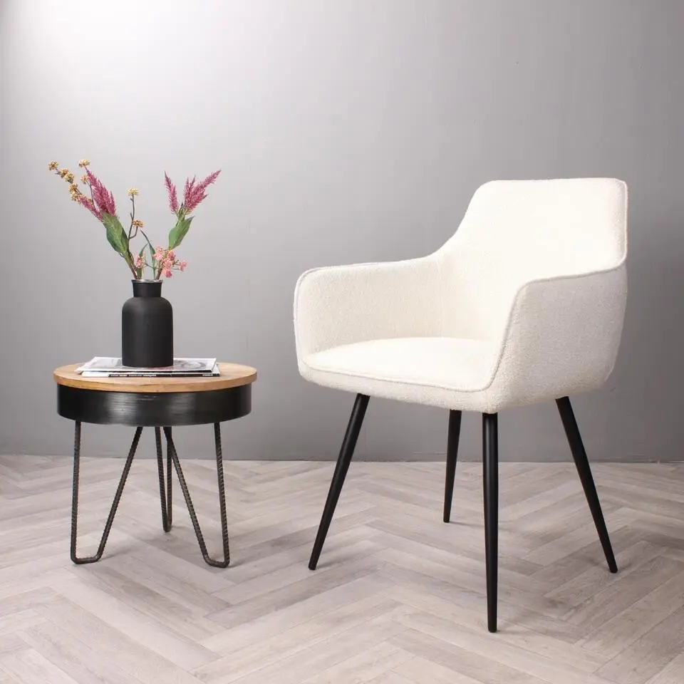 DS4U - Ravi 3.0 eetkamerstoel boucle - wit