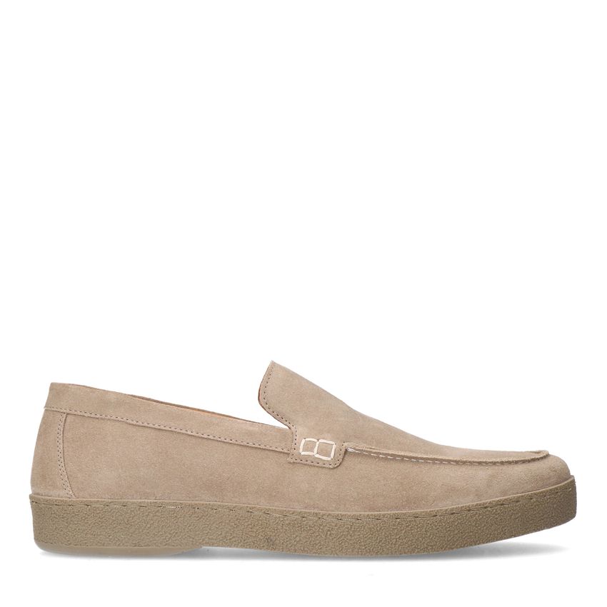 Manfield Beige suède loafers