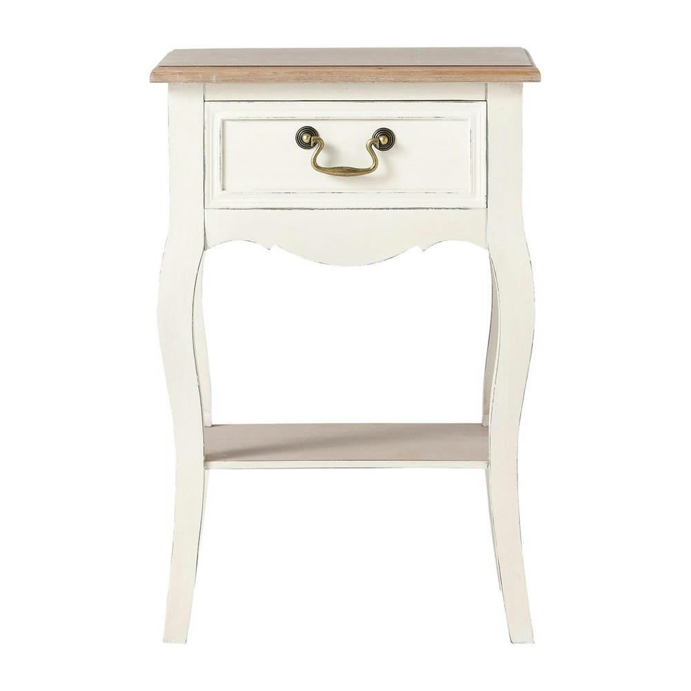 Léontine - Table de chevet 1 tiroir crème