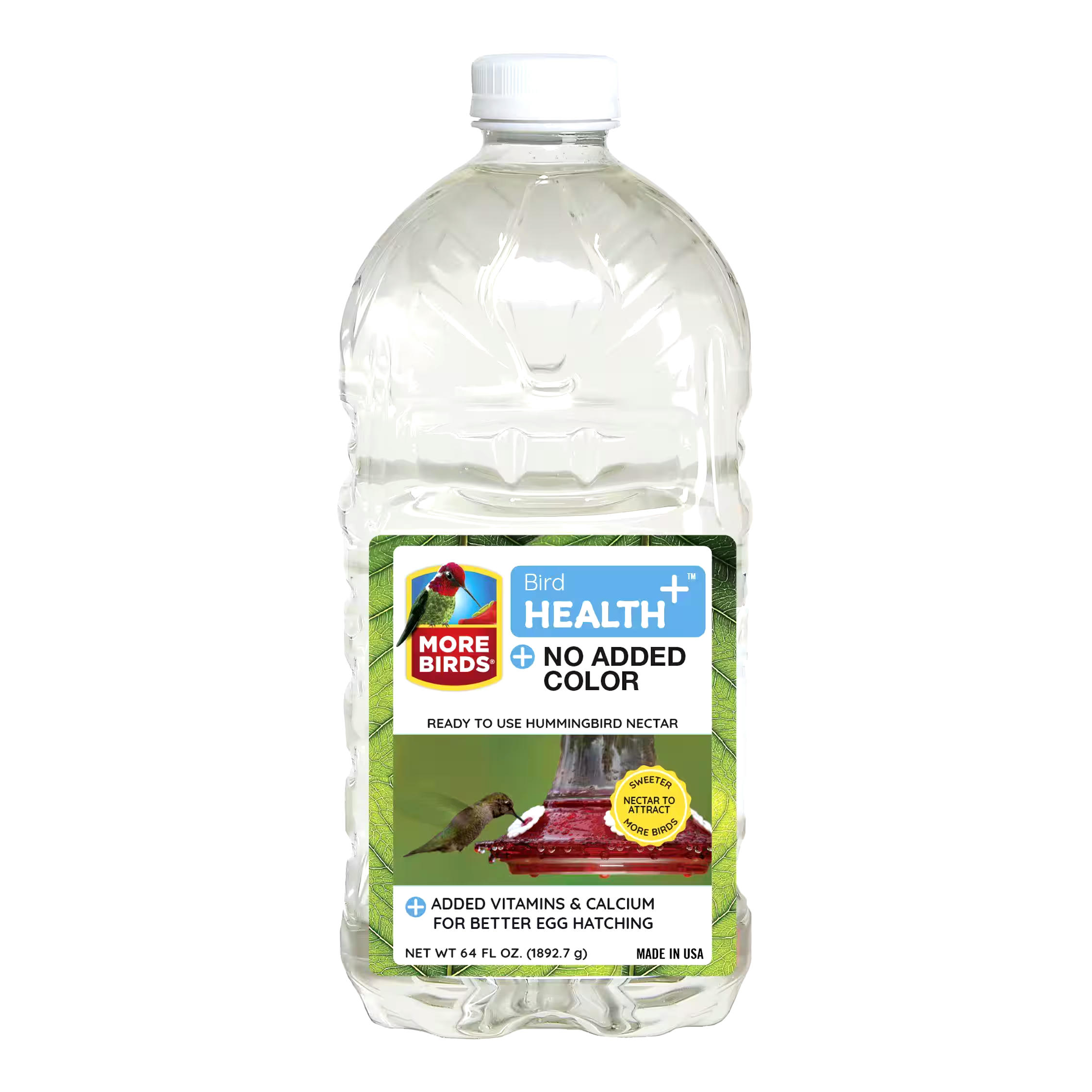 More Birds® Bird Health+™ Natural Clear Ready-to-Use Hummingbird Nectar, 64-oz
