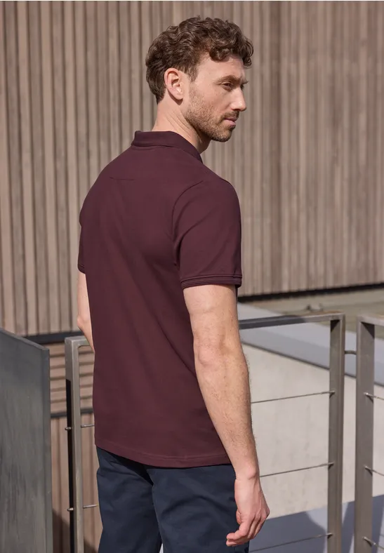 Basic Komfort-Poloshirt mit Kurzarm