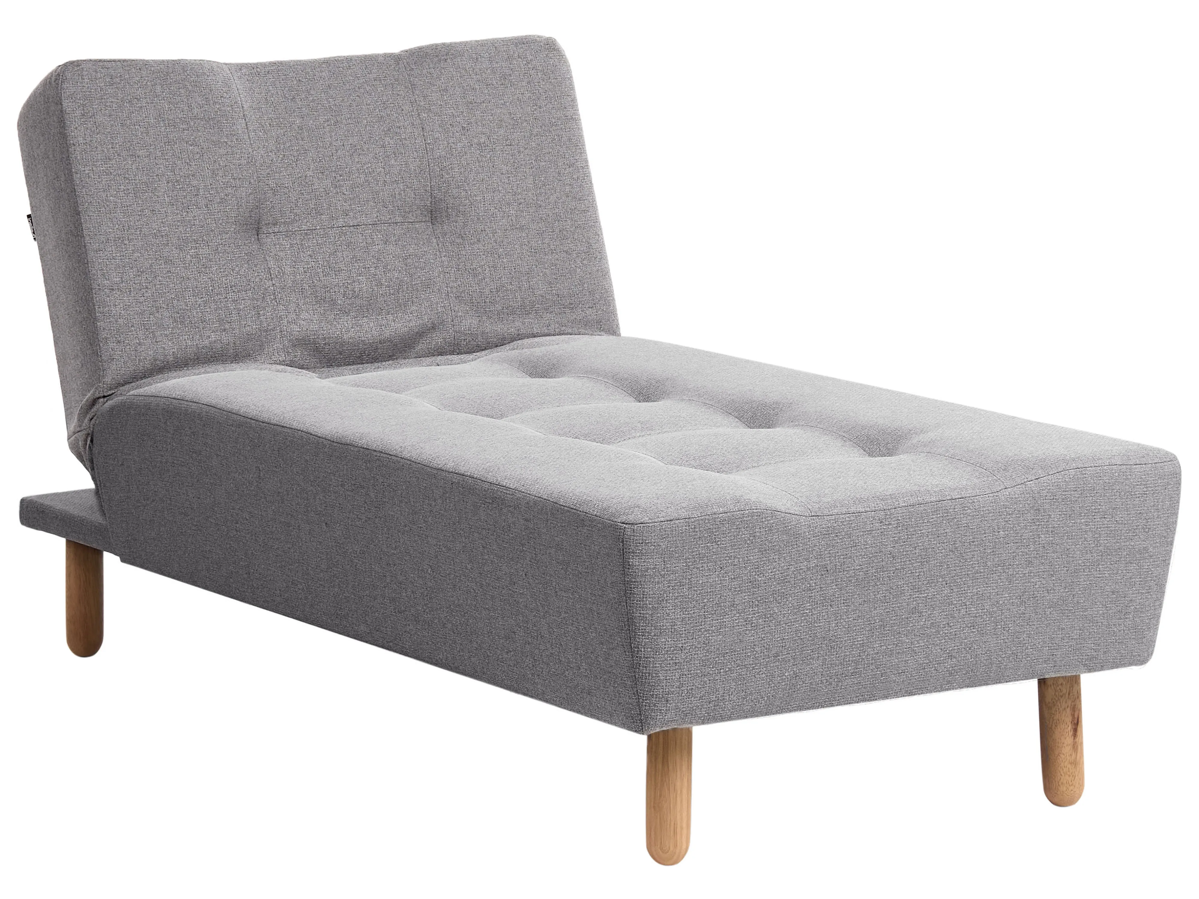 Chaise Longue ALSTEN Fabric Dark Grey