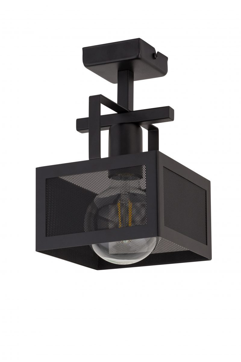 Lampa sufitowa czarna Albert 1xE27x15W wym: 25x16x16 cm Sigma Lighting