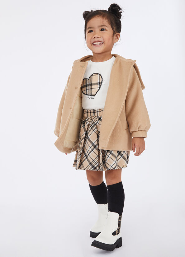 Cappotto doppiopetto con cappuccio