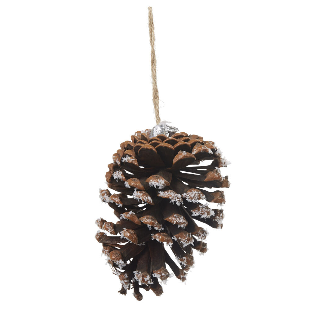 Pomme de pin de No&euml;l à suspendre marron