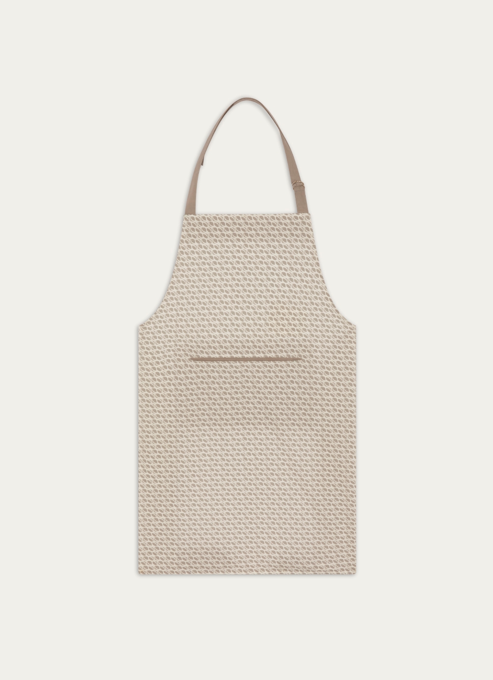 TABLIER DE CUISINE EN COTON IMPRIMÉ BLANC/GRIS
