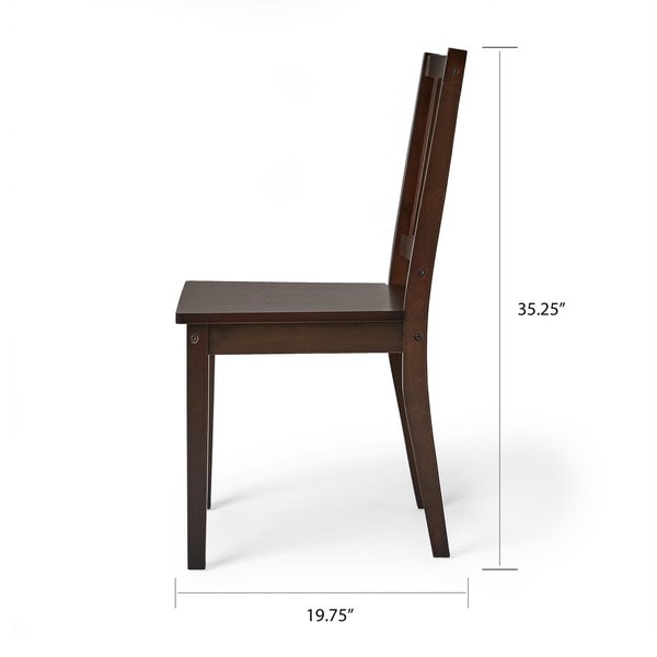 Simple Living Solid Wood Slat Back Dining Chairs (Set of 4)