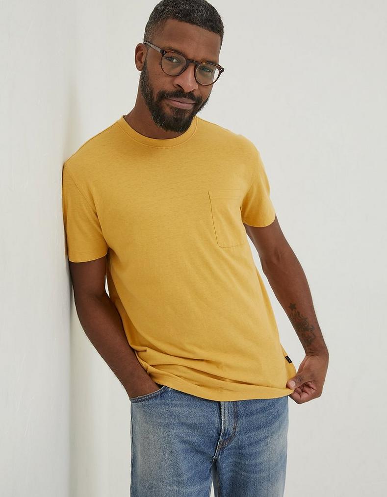 Cotton Linen Pocket T-Shirt