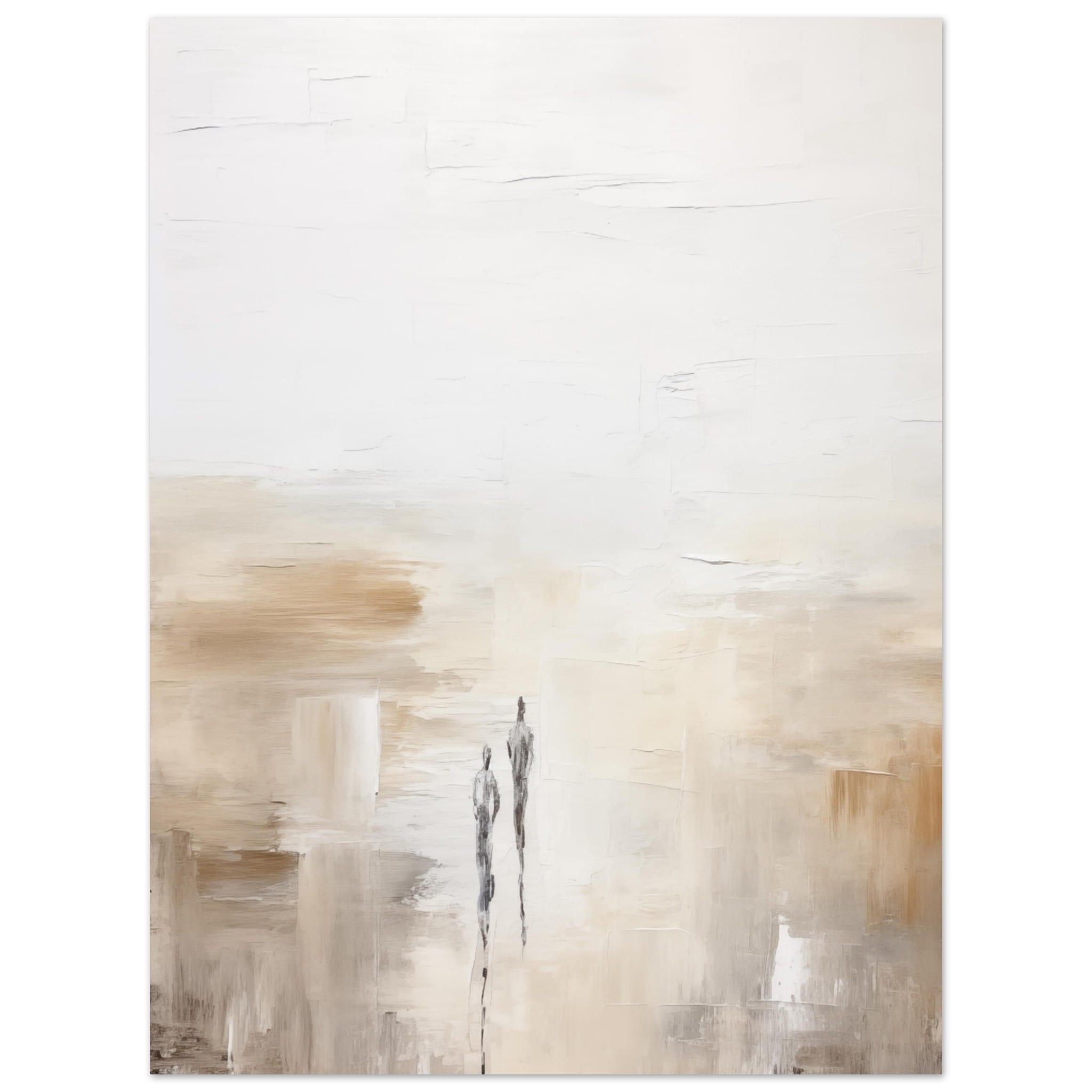 Artfulprints Poster Abstract - Silhouettes  - 30x40 cm - Taupe